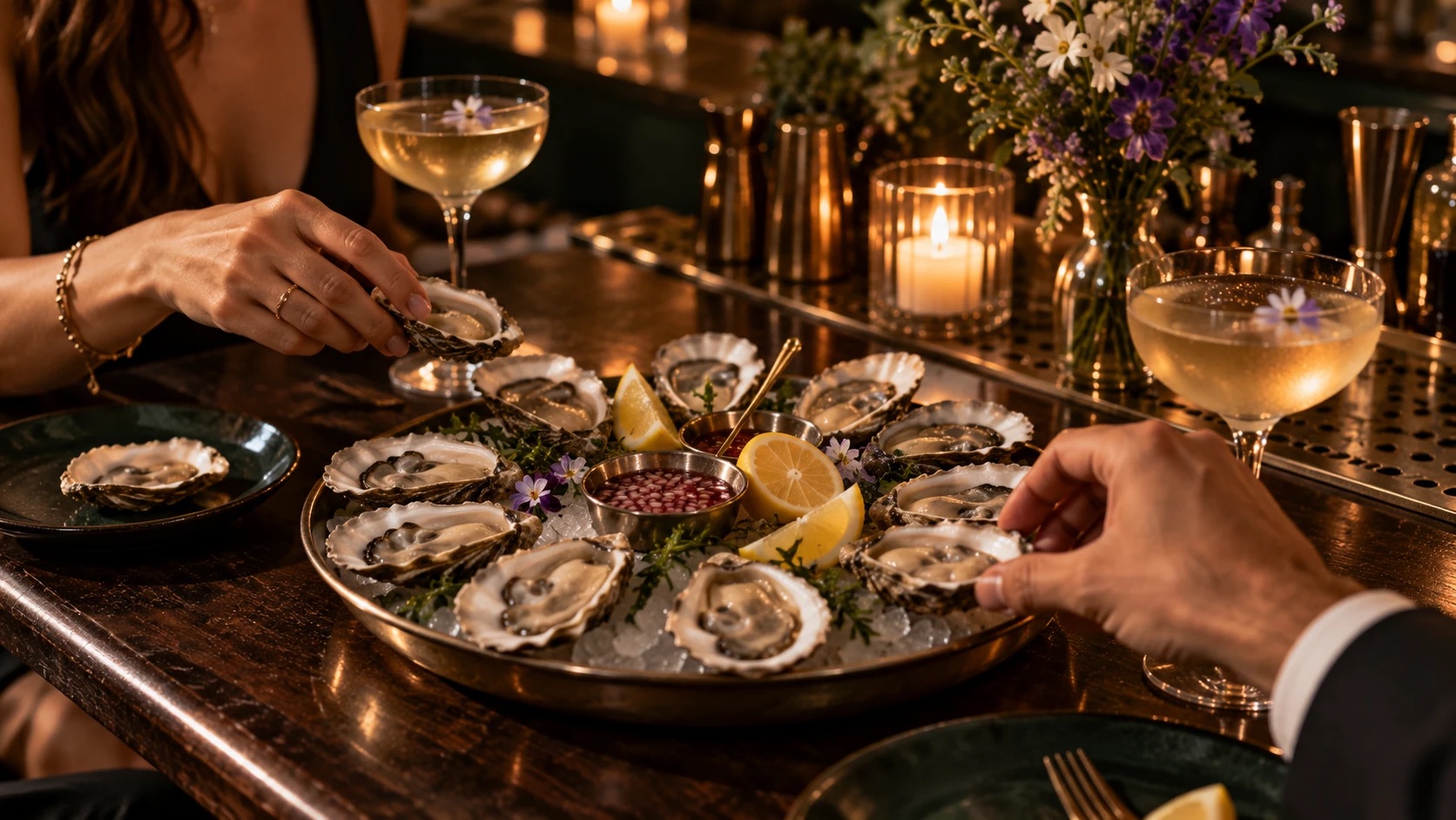Oysters at the bar